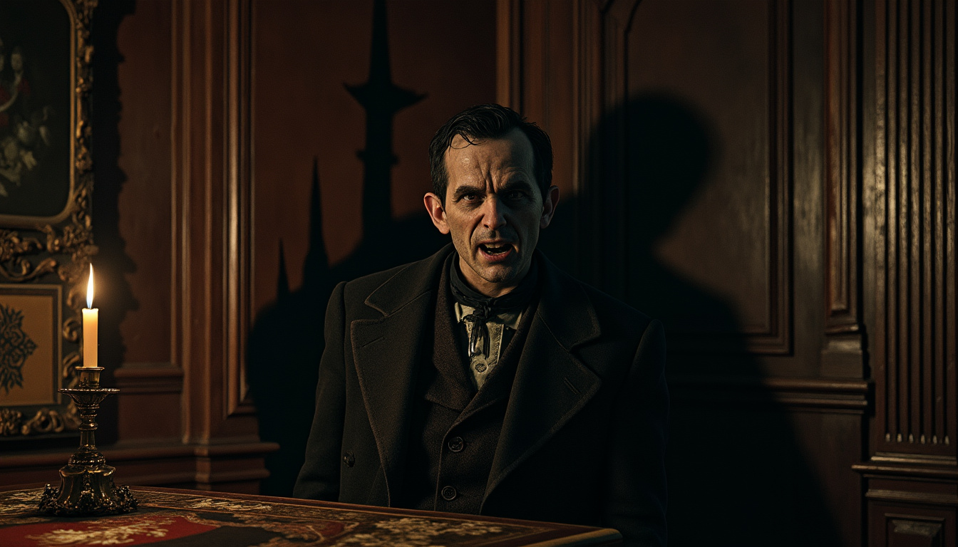 plongez dans l'atmosphère mystérieuse de 'nosferatu' avec notre nouvelle scène où l'amour et l'angoisse se croisent. suivez l'histoire captivante de votre mari égaré dans l'ombre, entre frissons et émotions. une expérience unique à ne pas manquer !