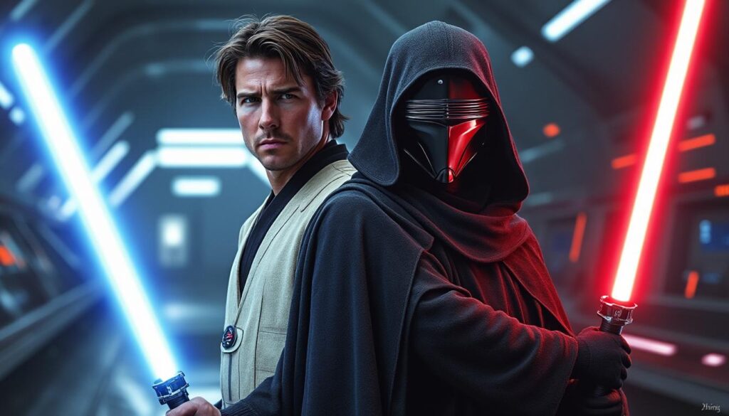 découvrez 'star wars : starfighter', un film captivant mettant en scène un duel au sabre laser spectaculaire, avec tom cruise dans le rôle principal.